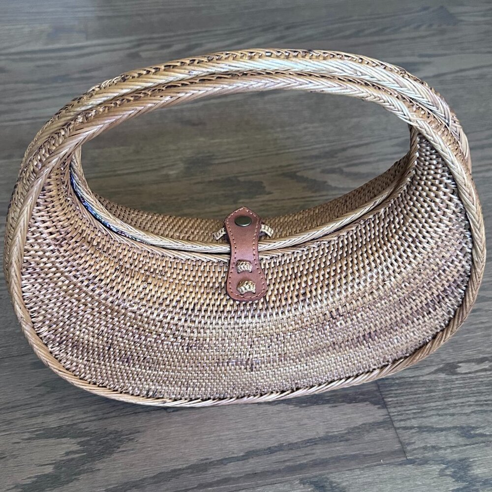 Bali Rattan Woven Clutch